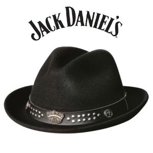 Jack Daniels/ジャックダニエル ウール フェードラハット (黒）キャップ帽子【テネシー直輸入】納期2〜3週間｜jplamp