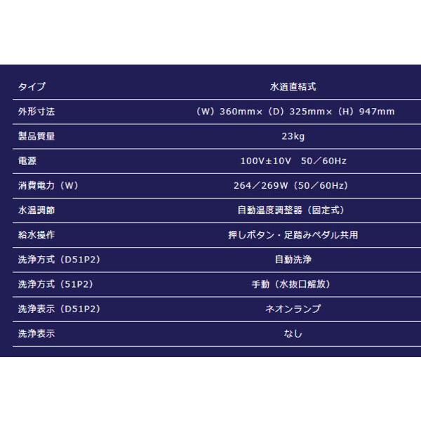 あすつく WMS-D51P2 [ WMSD51P2 ]西山工業 冷水機 ウォータークーラー 水道直結式 床置き型 自動洗浄機能付き｜jplamp｜06