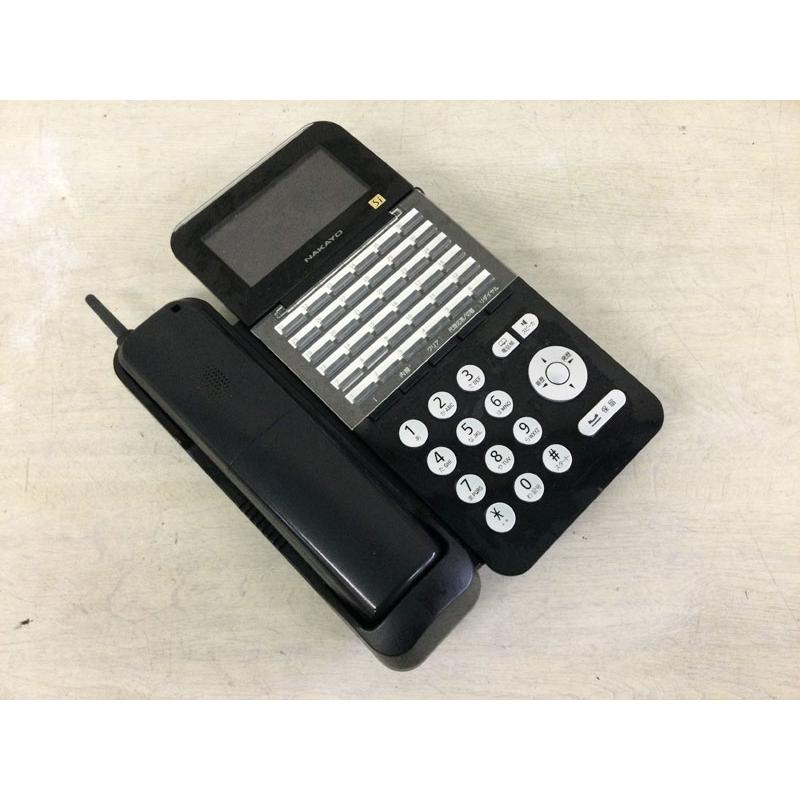 ナカヨ NYC-36Si-DHCLB：36ボタンDECTカールコードレス電話機(黒 