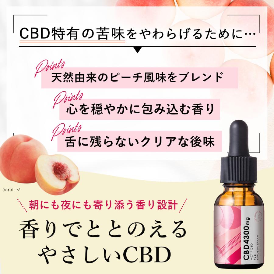 HEMP LEAD（ヘンプリード） CBDオイル 高濃度 4300mg 10g ピーチ