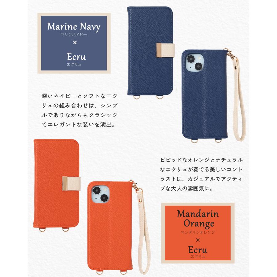 iPhone17 iPhone16e ケース バイカラー 2種ストラップ付き 手帳型
