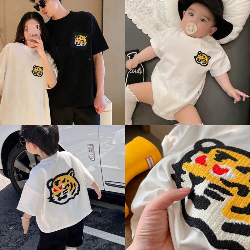 親子お揃い服 トラ模様 半袖tシャツ 男の子 女の子 ママパパ 親子 ペアルック ペア 子供服 キッズ Tシャツ 親子コーデ 春 夏 子供 プレゼント 写真撮影に 41kz16 Jpsakura Store 通販 Yahoo ショッピング