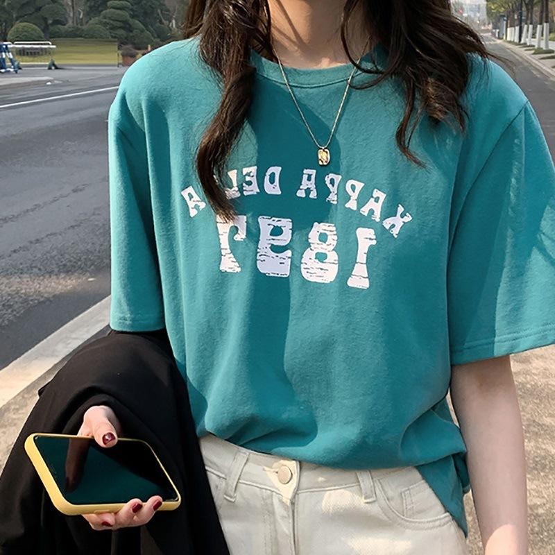 Tシャツ レディース 半袖 夏 ゆるい トップス 韓国ファッション 原宿系 Bf風 ヒップホップ ダンス ストリート風 カジュアルおしゃれ 45kz6 Jpsakura Store 通販 Yahoo ショッピング