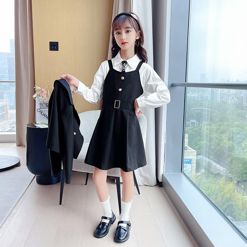 韓国子供服 女の子 制服 スカートセットアップ スーツ フォーマル つり 