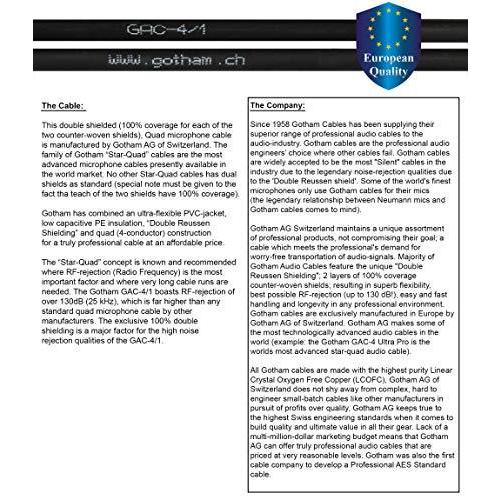 3単位???10足???Gotham gac-4?/ 1?(ブラック)???Starクアッド、デュアルシールドBalancedオスtoメスマイク |  | 02