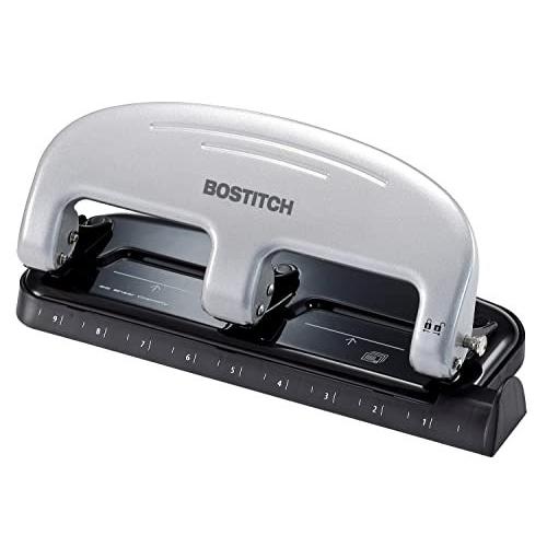 Three-Hole Punch  20 Sheet Capacity  Black/Silver () | 