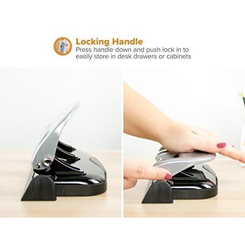 Three-Hole Punch  20 Sheet Capacity  Black/Silver () |  | 02