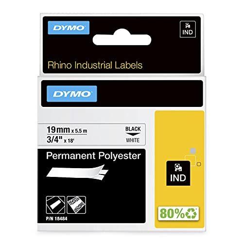 Rhino Permanent Poly Industrial Label Tape Cassette  3/4in x 18ft （並行輸入品） | 