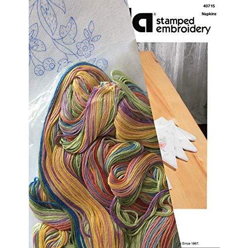 Bucilla-エレガントなフローラルナプキン-刻印刺繍キット40715 |  | 01