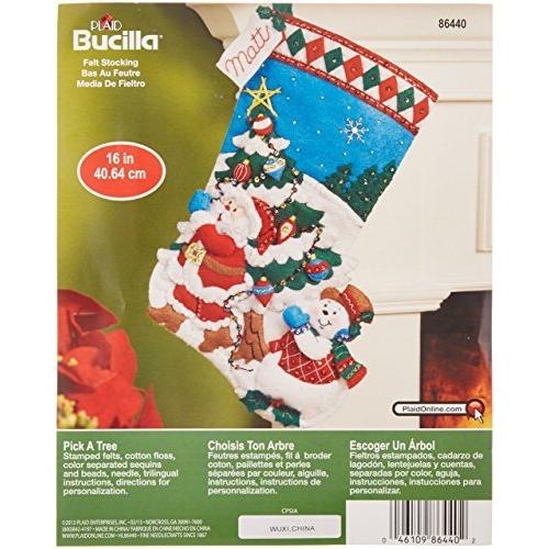 Bucilla 86440 Felt Applique Stocking Kit (16-Inch)  Pick A Tree  16 by B |  | 01