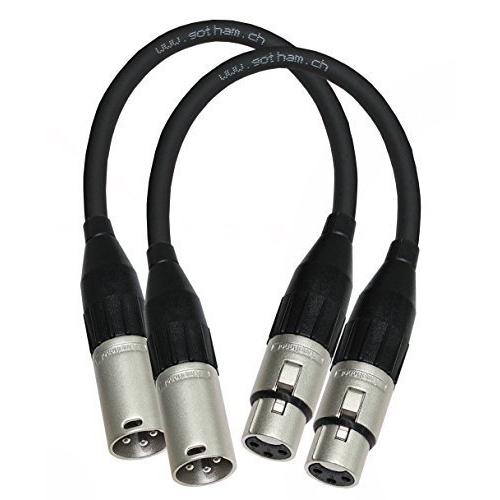 2単位???0.5足???Gotham gac-4?/ 1?(ブラック)???Starクアッド、デュアルシールドBalancedオスtoメスマイ | 