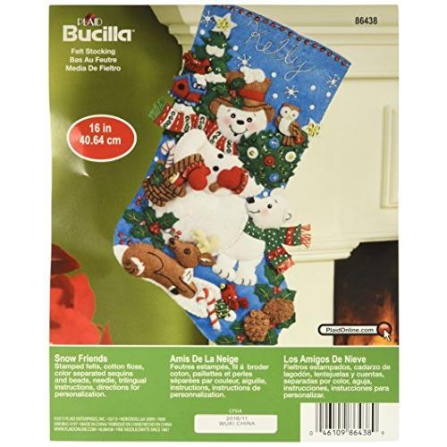 Bucilla 86438 Felt Applique Stocking Kit (16-Inch)  Snow Friends    16 b | 