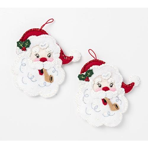 Bucilla Felt Ornaments Applique Kit 4.5X6 Set of 6-Santa |  | 01