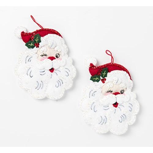 Bucilla Felt Ornaments Applique Kit 4.5X6 Set of 6-Santa |  | 02