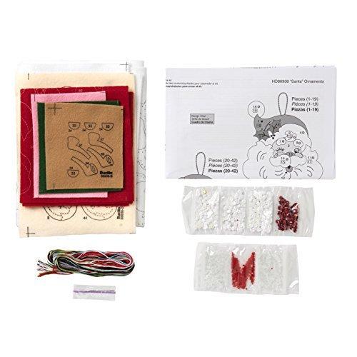 Bucilla Felt Ornaments Applique Kit 4.5X6 Set of 6-Santa |  | 04