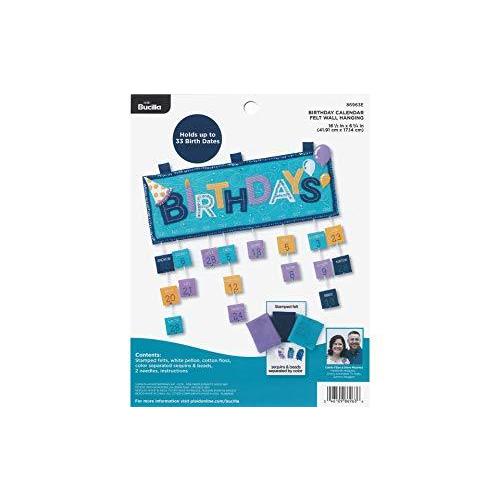Bucilla Everyday Birthday カレンダーフェルトアップリケキット | 