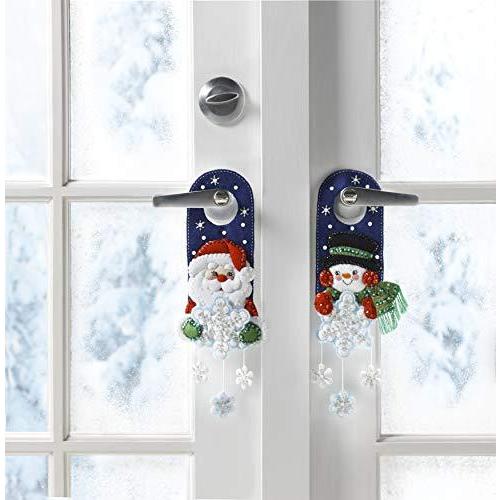 Bucilla Felt Door Hanger Applique Kit Set Of 2-Snowflake -86985E | 