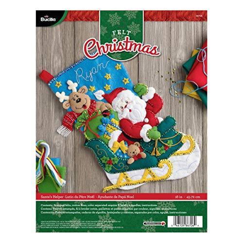 Bucilla Felt Stocking Applique Kit 46cm Long | 