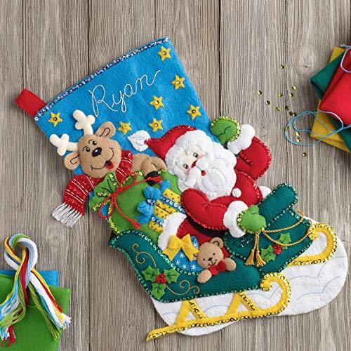 Bucilla Felt Stocking Applique Kit 46cm Long |  | 01