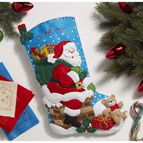 Bucilla 18-Inch Christmas Stocking Felt Applique Kit  86656 Down The Chi |  | 01