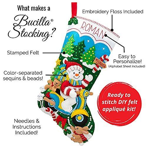 Bucilla Nordic Santa Stocking Felt Applique Kit-18-inch Long by Bucilla |  | 02