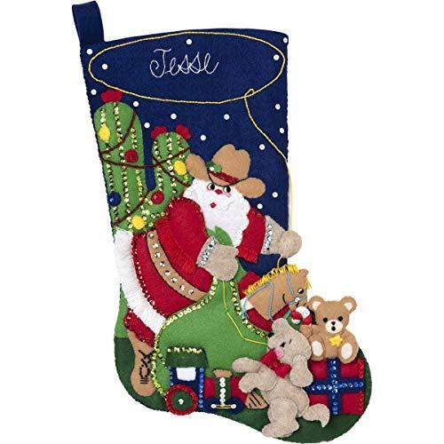 Bucilla 89075E フェルトアップリケストッキングキット 18インチ クリスマス ラウンドアップ |  | 01