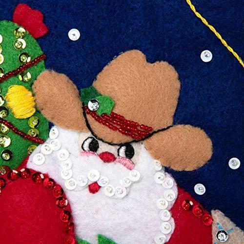 Bucilla 89075E フェルトアップリケストッキングキット 18インチ クリスマス ラウンドアップ |  | 03