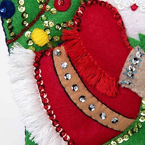 Bucilla 89075E フェルトアップリケストッキングキット 18インチ クリスマス ラウンドアップ |  | 04