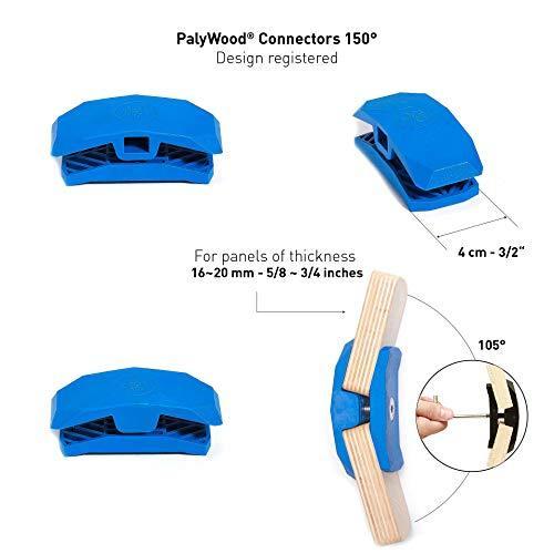 PlayWood コネクター 工具不要 家具 収納 組み立て 150 Degree ブルー 4150.027BL |  | 01