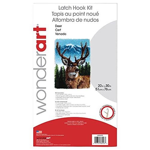 Wonderart Classics 鹿のラッチフックキット 20インチ x 30インチ |  | 02