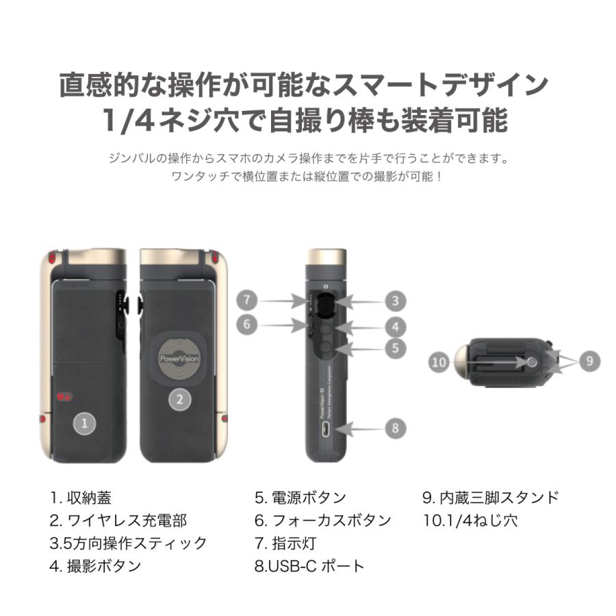 スマホ ジンバルカメラ PowerVision S1 Explorer 3軸 スマホ ジンバルカメラ PowerVision S1 Explorer 3軸