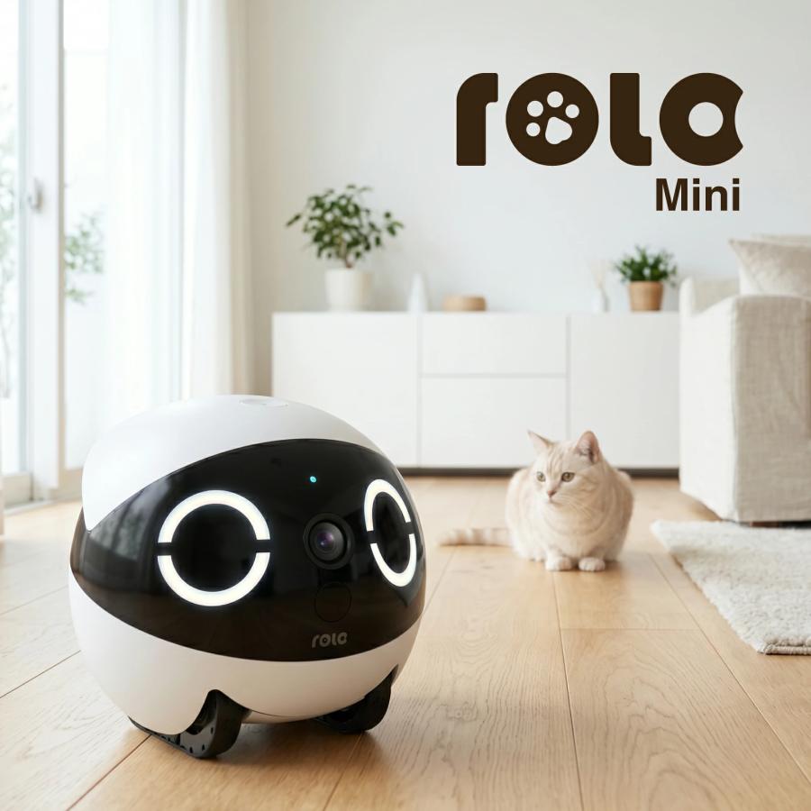 ROLA Mini ペットカメラ 2K高画質 見守りロボット 自走式 WiFi 5GHz