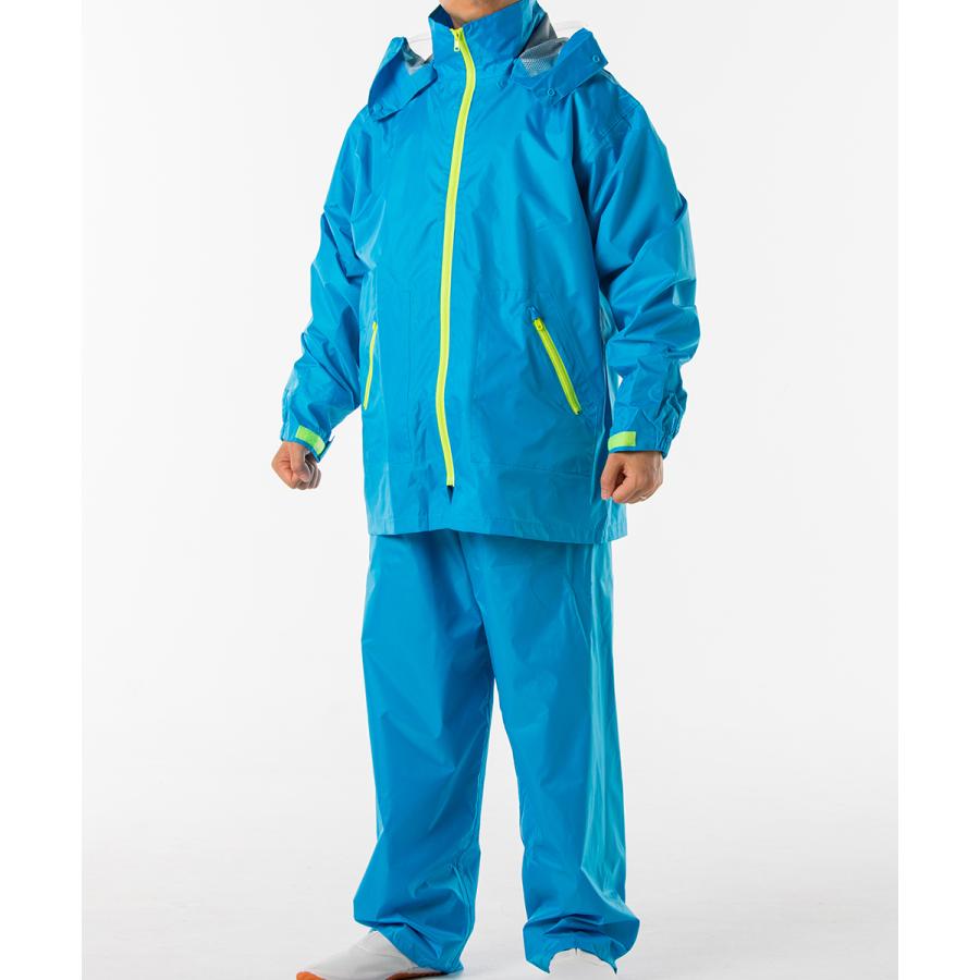 【レジャーに普段使いに、高耐水性カジュアルレインスーツ】EZ-55 イージーレイン　コヤナギ　koyanagi　レインウェア上下／雨具／カッパ／【耐水圧20000mm】 | 