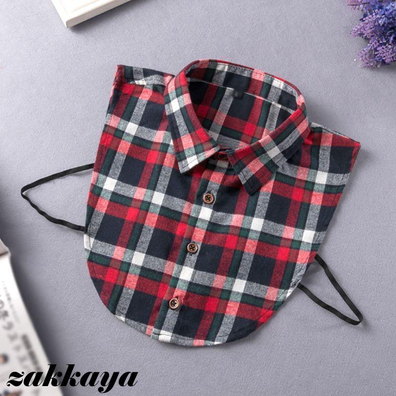 つけ襟 付け襟 スクエア チェック柄 レトロ レディース ツケエリ 女性