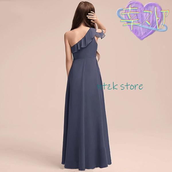 キッズドレス ピアノ 発表会 ロング 子供ドレス ワンピース お姫様 上品 可愛い フォーマル 大人っぽい 誕生日 フレアスカート | ブランド登録なし | 03