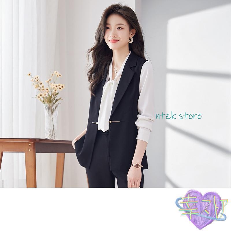 ⭐︎新品⭐︎ATELIER N'S ネイビー ロングベスト・パンツセットアップ（M） ボトムス – ATELIER N'S