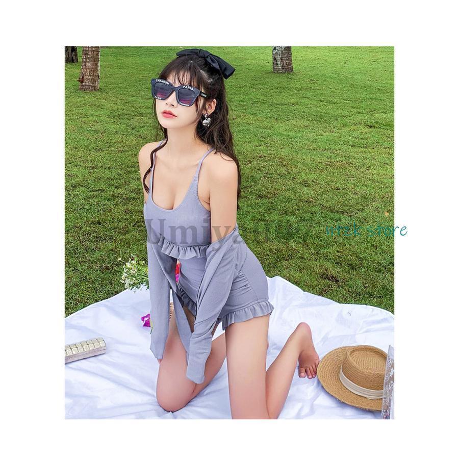 ワンピース 水着 キャミソール ベアトップ スイムドレス ストラップ オープンバック パッド入り ワイヤーなし レディース　オールインワン | ブランド登録なし | 10