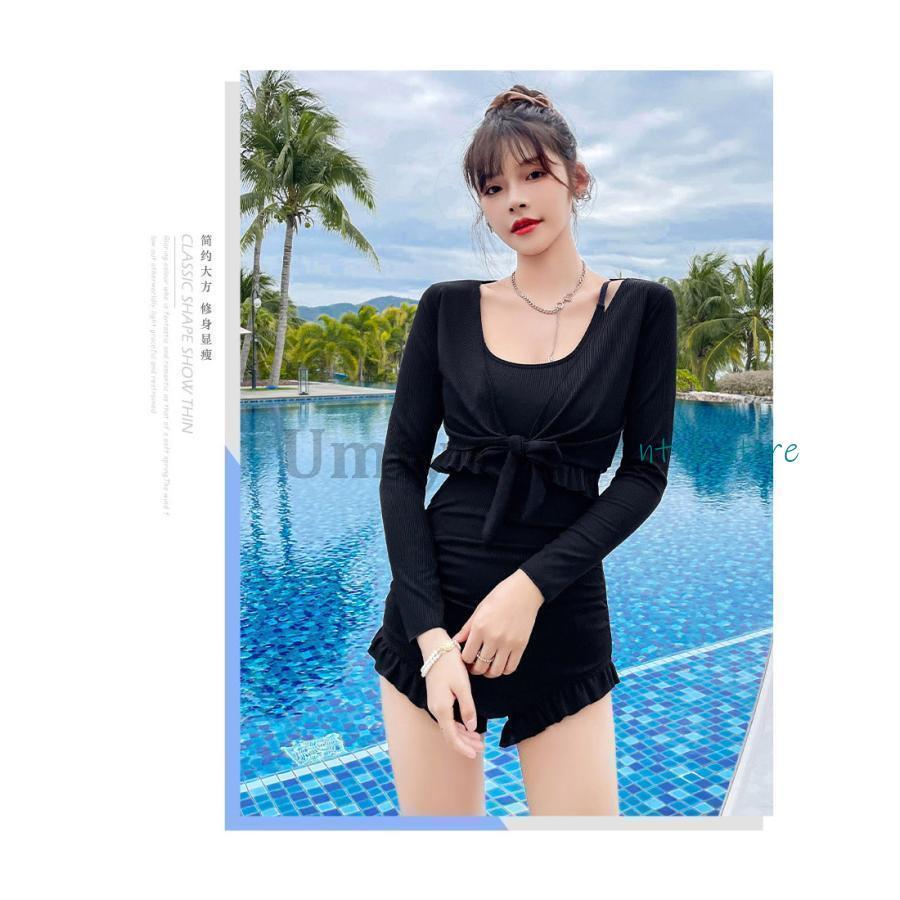 ワンピース 水着 キャミソール ベアトップ スイムドレス ストラップ オープンバック パッド入り ワイヤーなし レディース　オールインワン | ブランド登録なし | 08