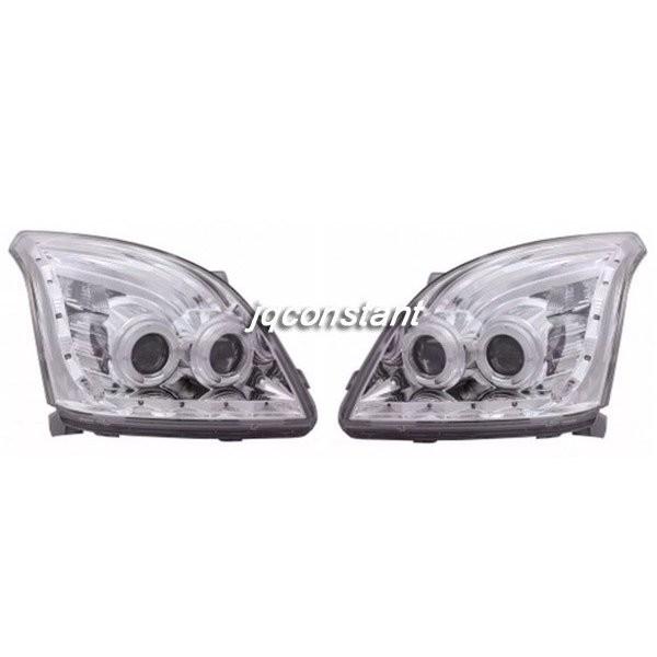 トヨタ ランドクルーザー プラド 120/125系 LEDイカリング プロジェクターヘッドライト クロームインナー