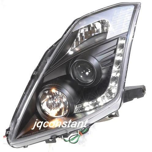 2003-2005y 前期用 フェアレディZ33 350Z LEDデイライト&DRL付ヘッドライト ブラック仕様 純正キセノン対応 |  | 01