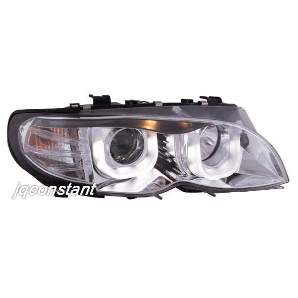 BMW E46 2002-2004y 後期用 セダン・ツーリング LED U字 ヘッドライト クローム  ファイバーLED仕様