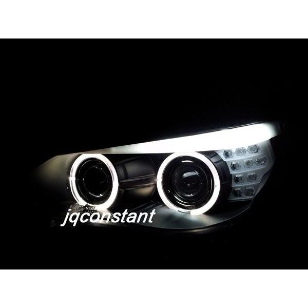 BMW E60 E61 後期用 F10ルック LEDいか輪っか 前照灯 黒いこと LEDウィンカー 純然たるキセノン D1S HID相応う