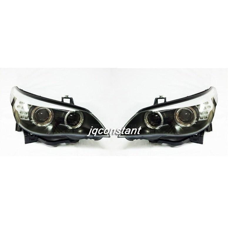 BMW E60 E61 前期用 F10ルック LEDイカリング ヘッドライト ブラック