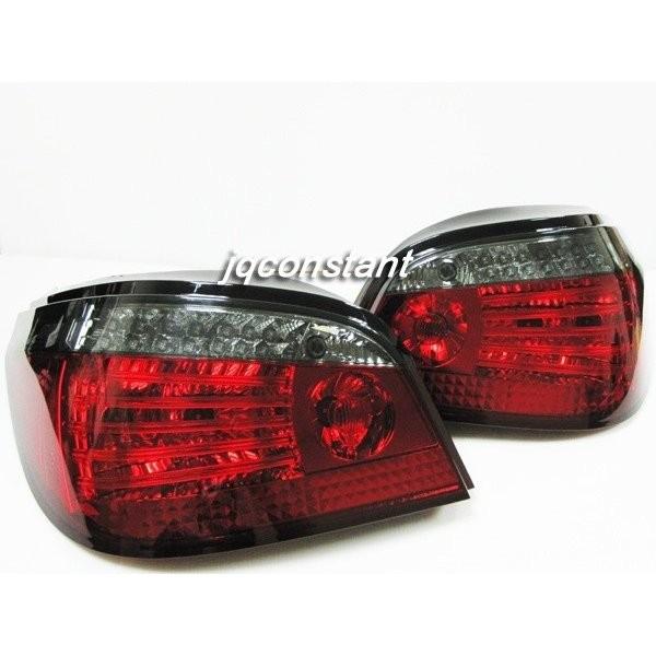 社外品　2004-2007y BMW E60 前期用 ファイバーLEDテールランプ　後期ルック レッドスモーク