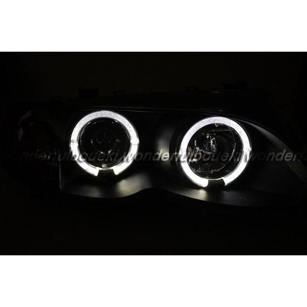 BMW 後期 2002-2004y E46 セダン・ツーリング用 LEDイカリング ヘッド