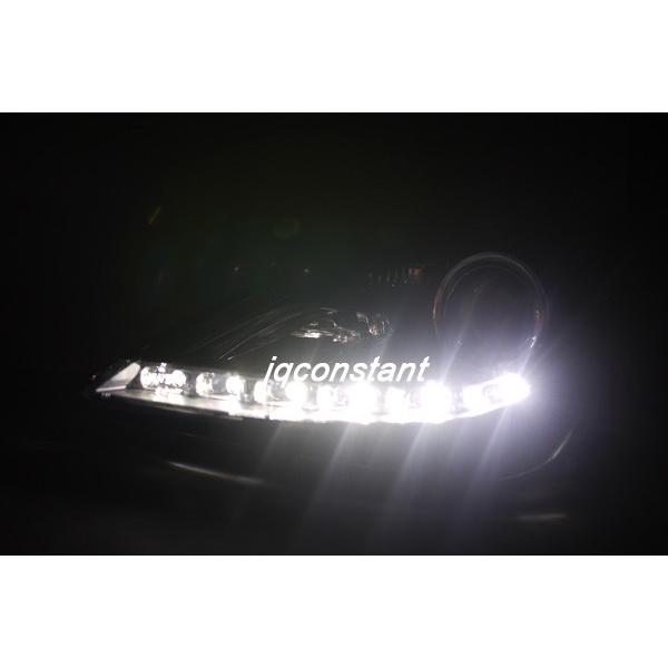 ベンツ R171 SLK LEDデイライト プロジェクターヘッドライト ブラックの画像