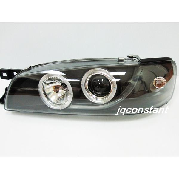 インプレッサ GC8 GF8 LEDイカリングヘッドライト ブラックインナー