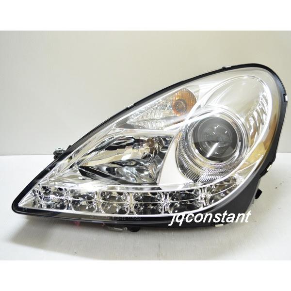 R171 SLK LEDデイライト プロジェクターヘッドライト クローム | 