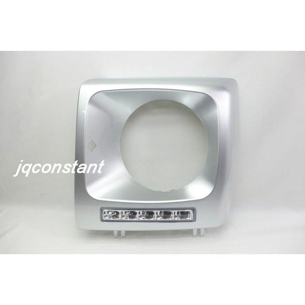 ベンツ W463 ゲレンデ ヘッドライトカバー LEDデイライト シルバー775