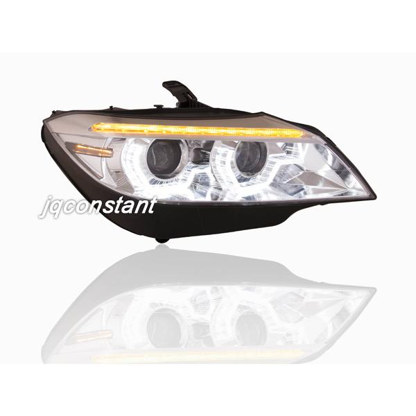 左右セット 2014-2016y BMW Z4 E89 後期用 ファイバーLED ヘッドライト クロームインナー 純正キセノン対応 AFS対応_1